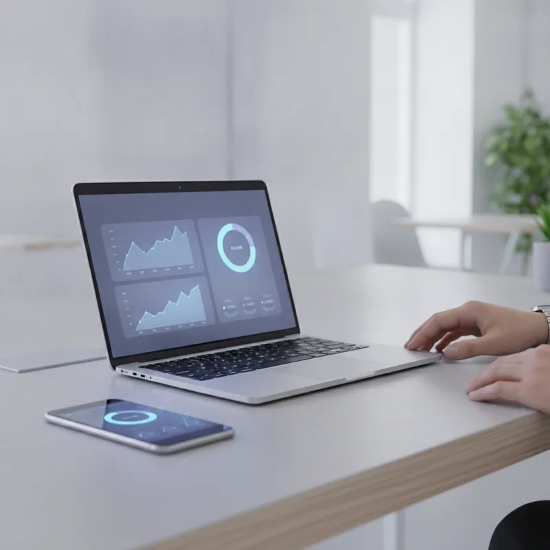 dashbord med AI-drevne markedssignaler, live trendgraf og konfidensnivåer